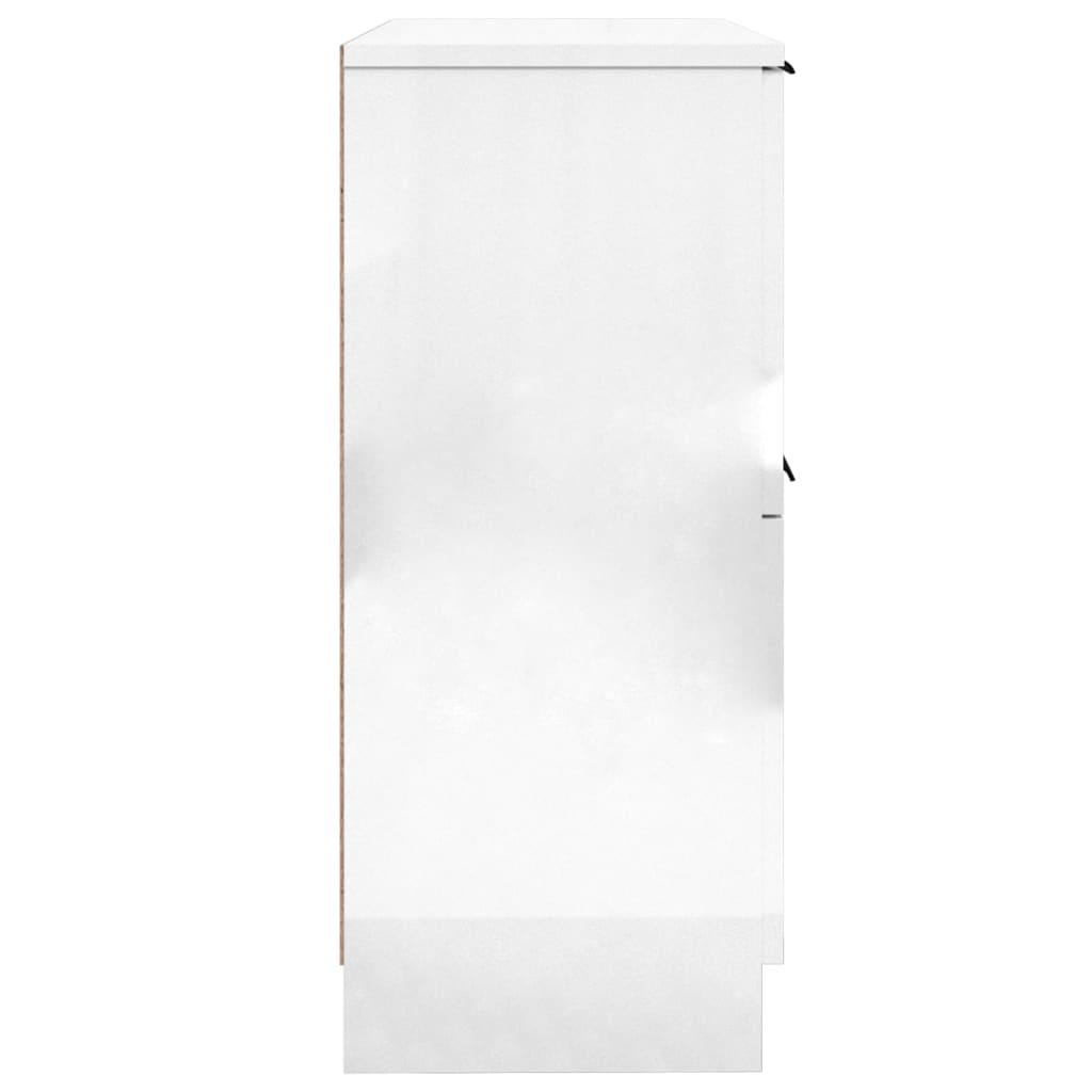 Sideboards 2 pcs High Gloss White 30x30x70 cm Engineered Wood