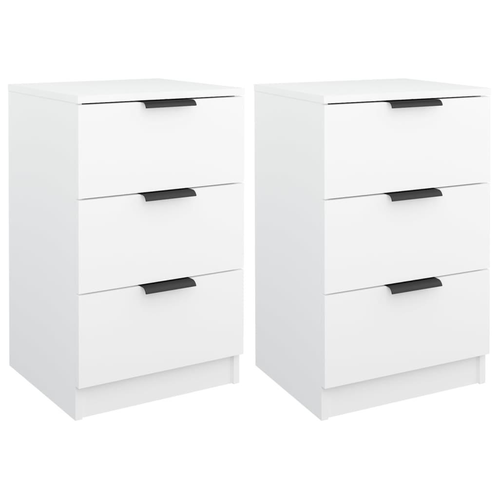 Bedside Cabinets 2 pcs White 40x36x65 cm