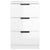 Bedside Cabinets 2 pcs High Gloss White 40x36x65 cm