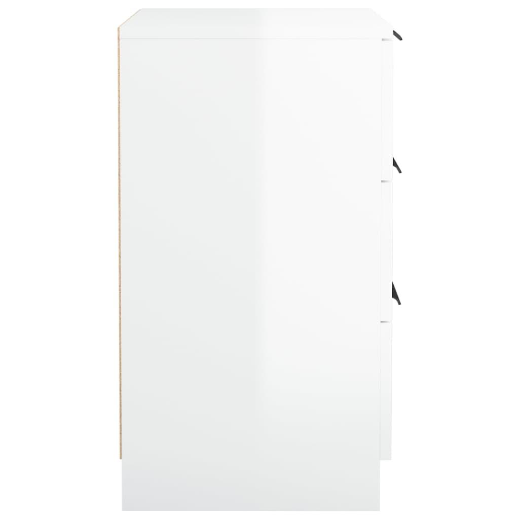 Bedside Cabinets 2 pcs High Gloss White 40x36x65 cm