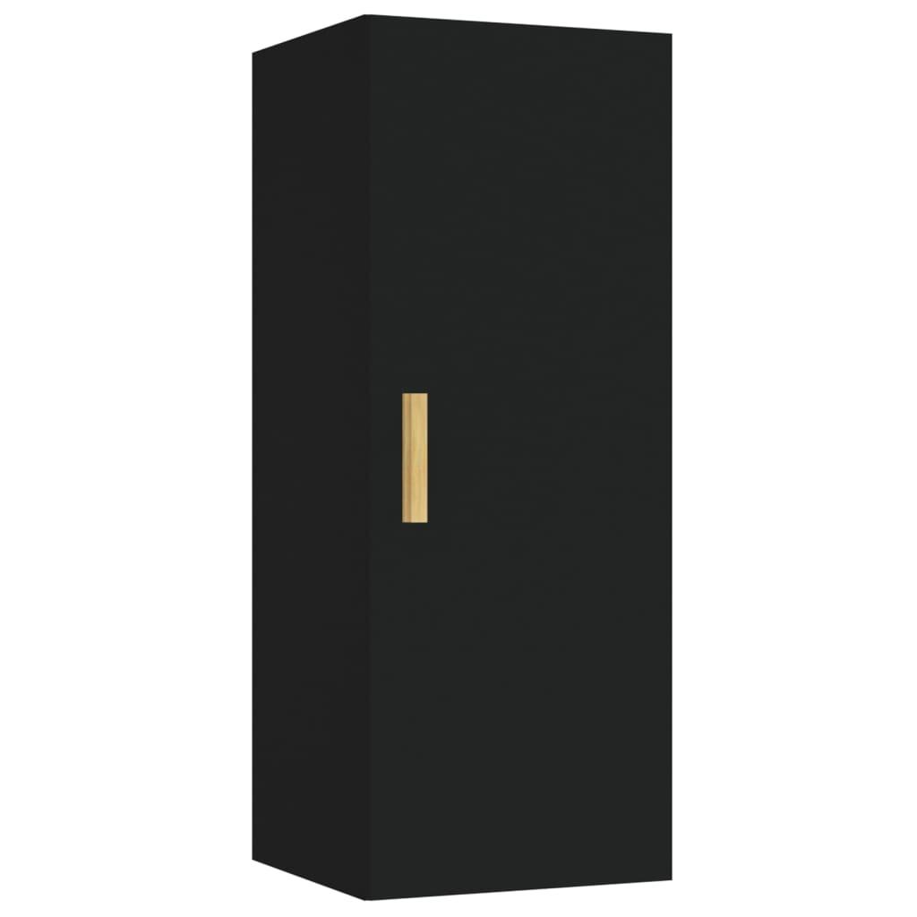 Wall Cabinet Black 34.5x34x90 cm Engineered Wood