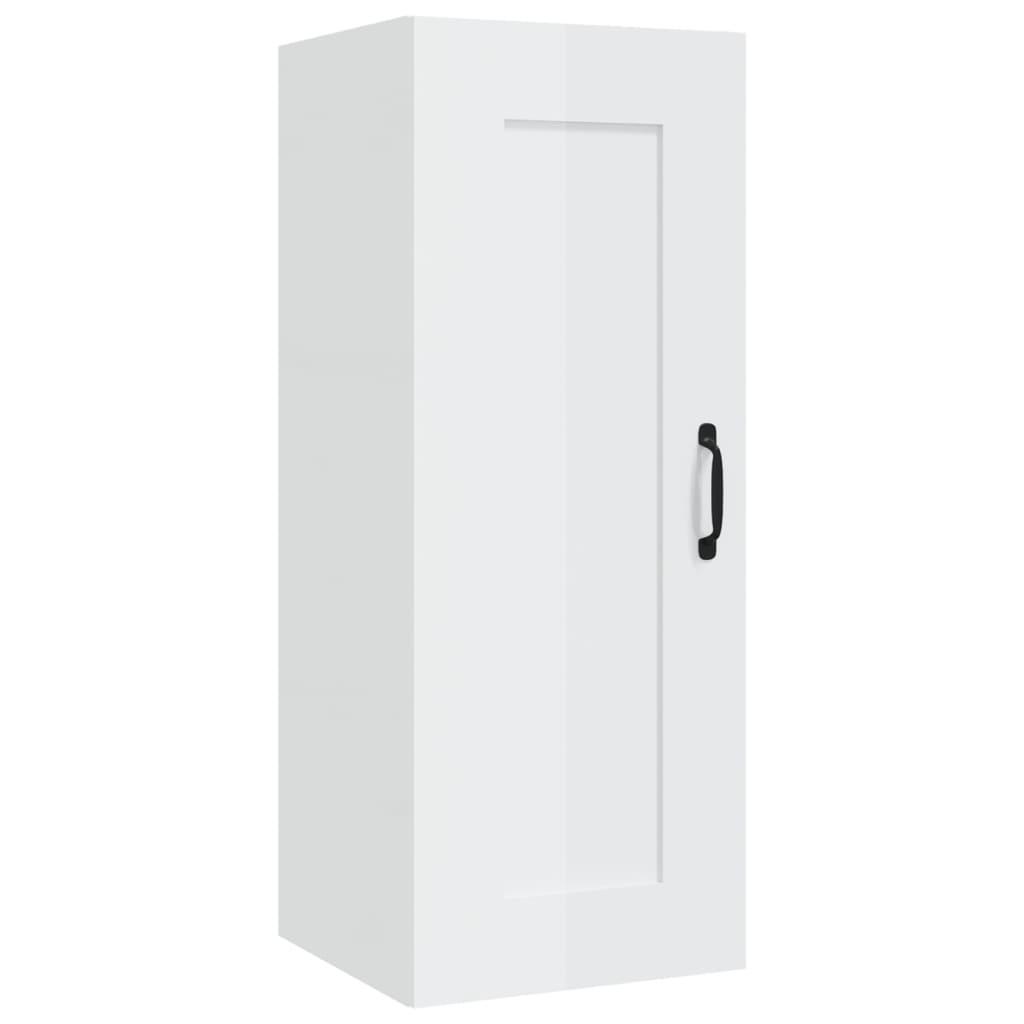 Hanging Cabinet High Gloss White 35x34x90 cm Engineered Wood