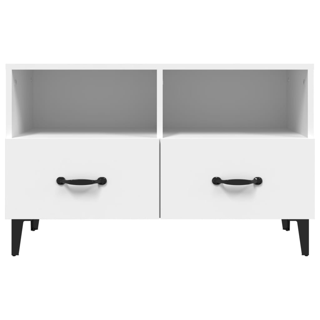 TV Cabinet White 80x36x50 cm Engineered Wood