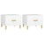 Coffee Tables 2 pcs White 50x50x40 cm Engineered Wood