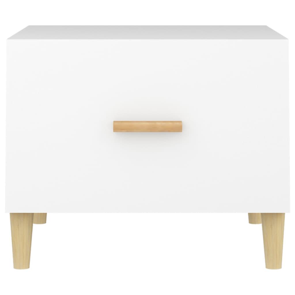 Coffee Tables 2 pcs White 50x50x40 cm Engineered Wood