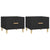 Coffee Tables 2 pcs Black 50x50x40 cm Engineered Wood