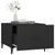 Coffee Table with Metal Legs 2 pcs Black 50x50x40 cm