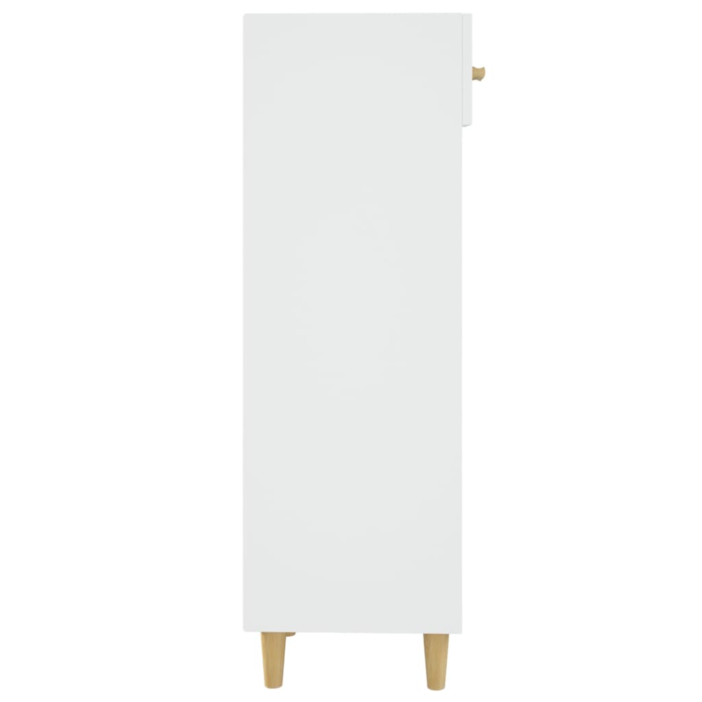 Shoe Cabinet High Gloss White 30x35x105 cm Engineered Wood