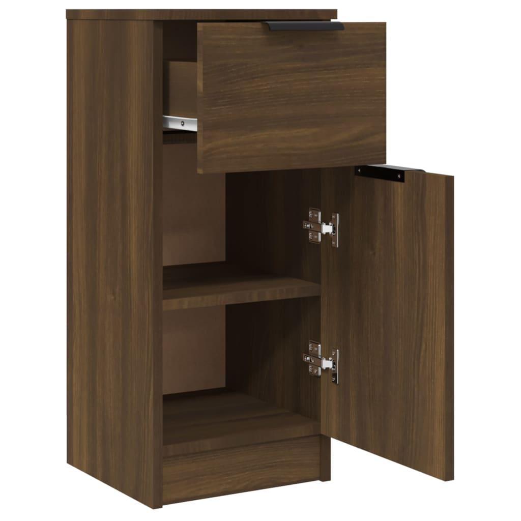 Sideboards 2 pcs Brown Oak 30x30x70 cm Engineered Wood