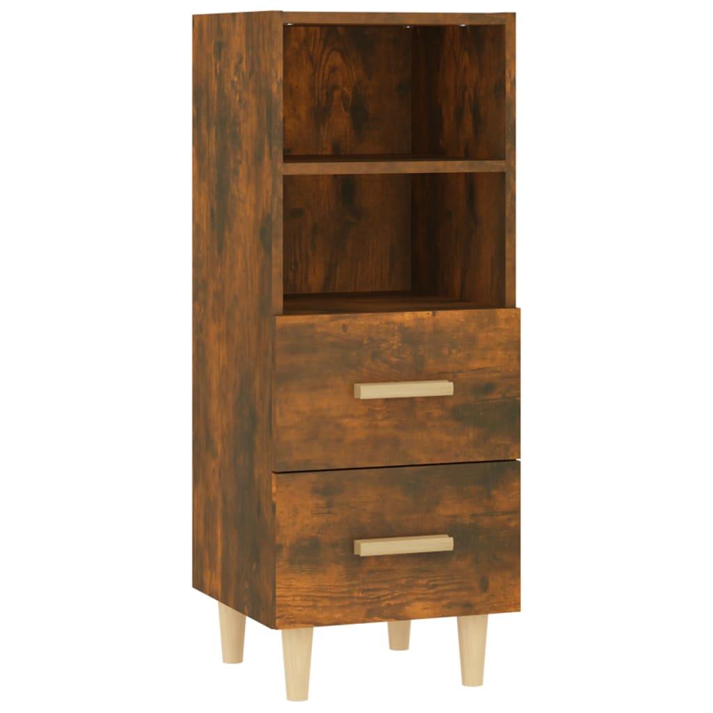Sideboard Smoked Oak 34.5x34x90 cm Engineered Wood