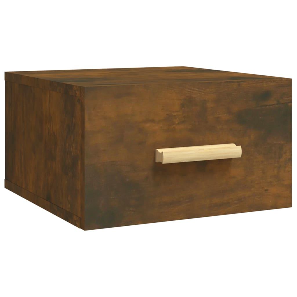 Wall-mounted Bedside Cabinets 2 pcs Smoked Oak 35x35x20 cm