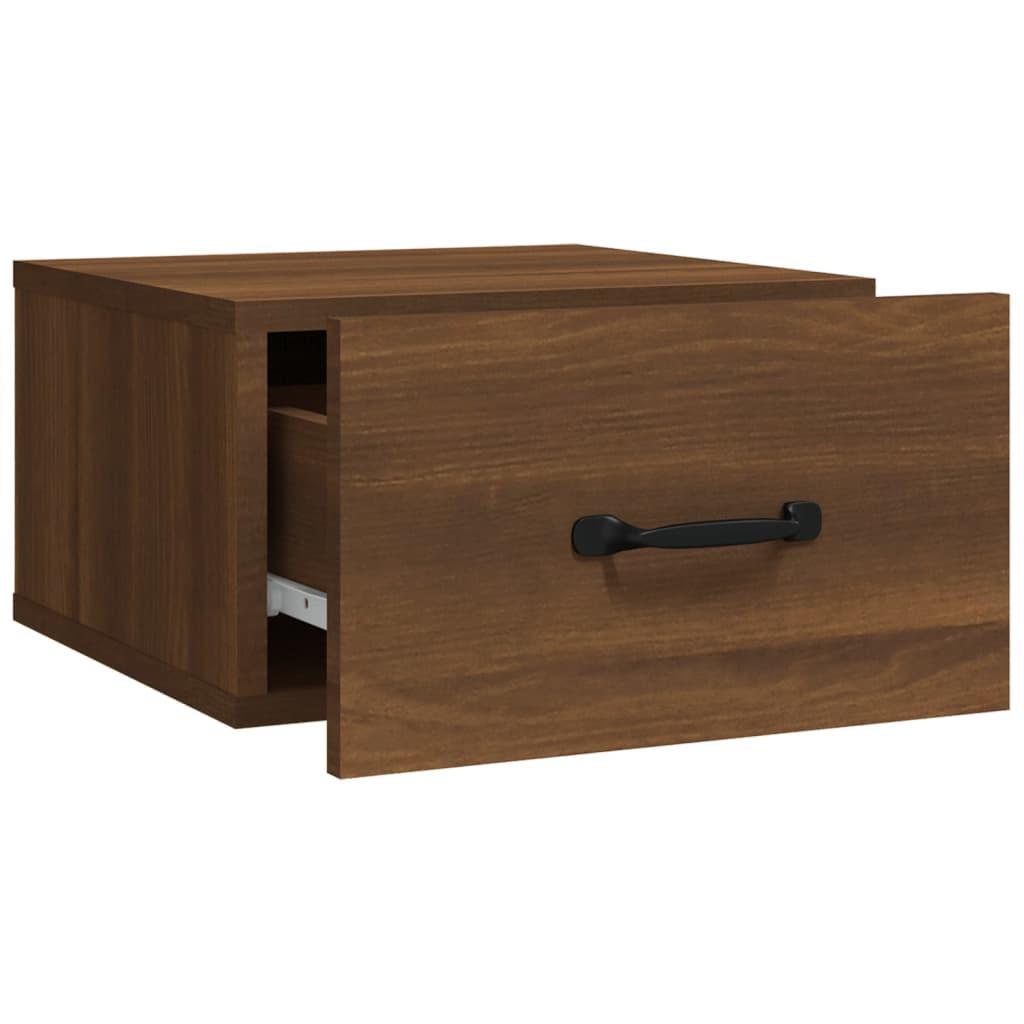 Wall-mounted Bedside Cabinets 2 pcs Brown Oak 35x35x20 cm