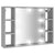 Mirror Cabinet with LED Grey Sonoma 76x15x55 cm