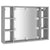 Mirror Cabinet with LED Grey Sonoma 76x15x55 cm