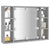 Mirror Cabinet with LED Grey Sonoma 76x15x55 cm