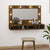 Mirror Cabinet with LED Smoked Oak 90x31.5x62 cm