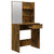 Dressing Table with Mirror Smoked Oak 74.5x40x141 cm