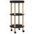 3-tier Trolley Black 38x38x82cm Engineered Wood&Solid Wood Pine