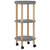 3-tier Trolley Grey 38x38x82cm Engineered Wood&Solid Wood Pine