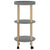 3-tier Trolley Grey 38x38x82cm Engineered Wood&Solid Wood Pine