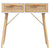 Console Table White 80x30x75 cm Solid Wood Pine&Natural Rattan