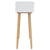 Console Table White 80x30x75 cm Solid Wood Pine&Natural Rattan