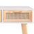 Console Table White 105x30x75 cm Solid Wood Pine&Natural Rattan