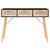 Console Table Black 105x30x75 cm Solid Wood Pine&Natural Rattan