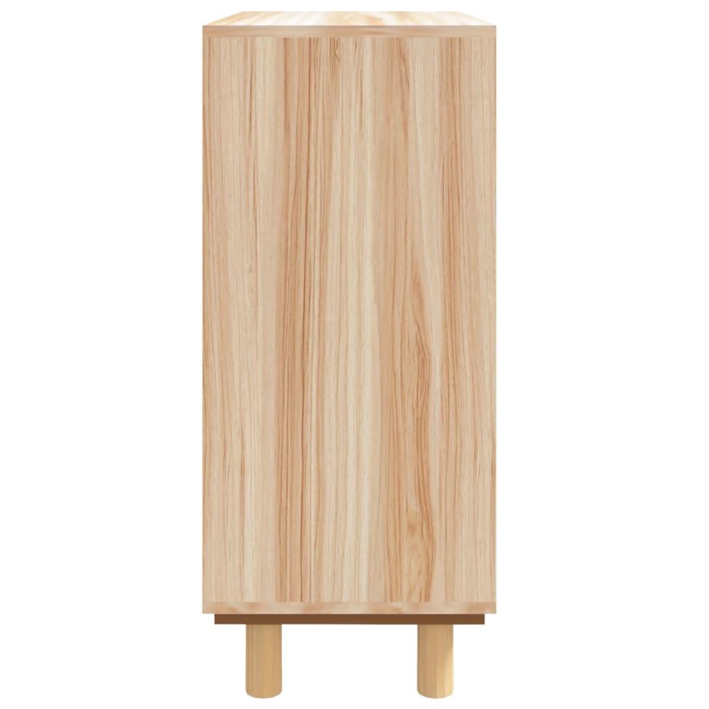 Sideboard Brown 60x30x70 cm Solid Wood Pine and Natural Rattan