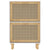 Shoe Cabinet White 52x25x80 cm Engineered Wood and Natural Rattan