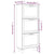 Shoe Cabinet White 52x25x115 cm Engineered Wood and Natural Rattan