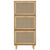 Shoe Cabinet Brown 52x25x115 cm Engineered Wood and Natural Rattan