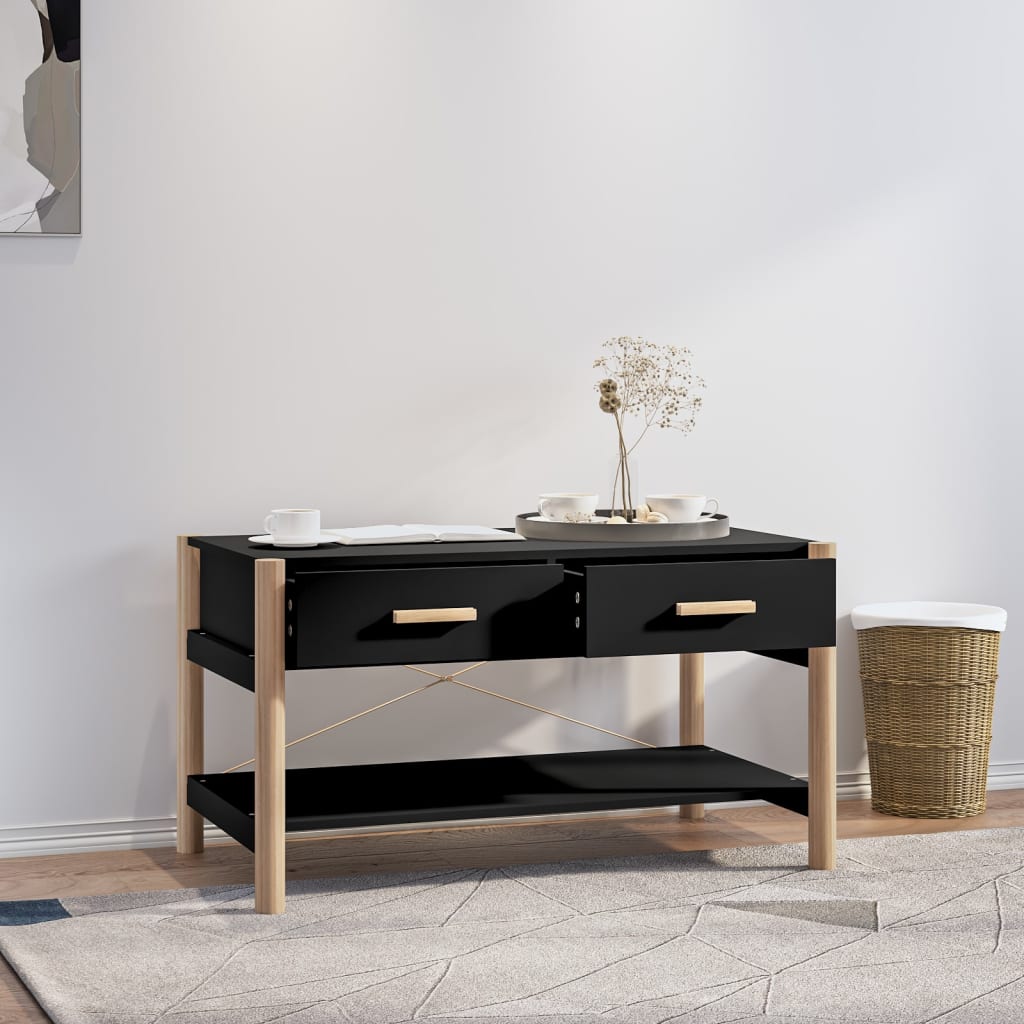 Coffee Table Black 82x48x45 cm Engineered Wood