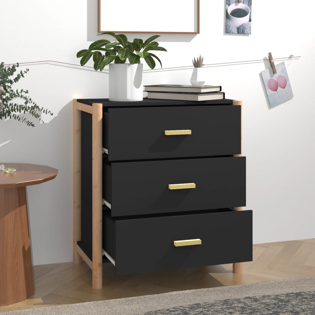 Sideboard Black 62x38x70 cm Engineered Wood
