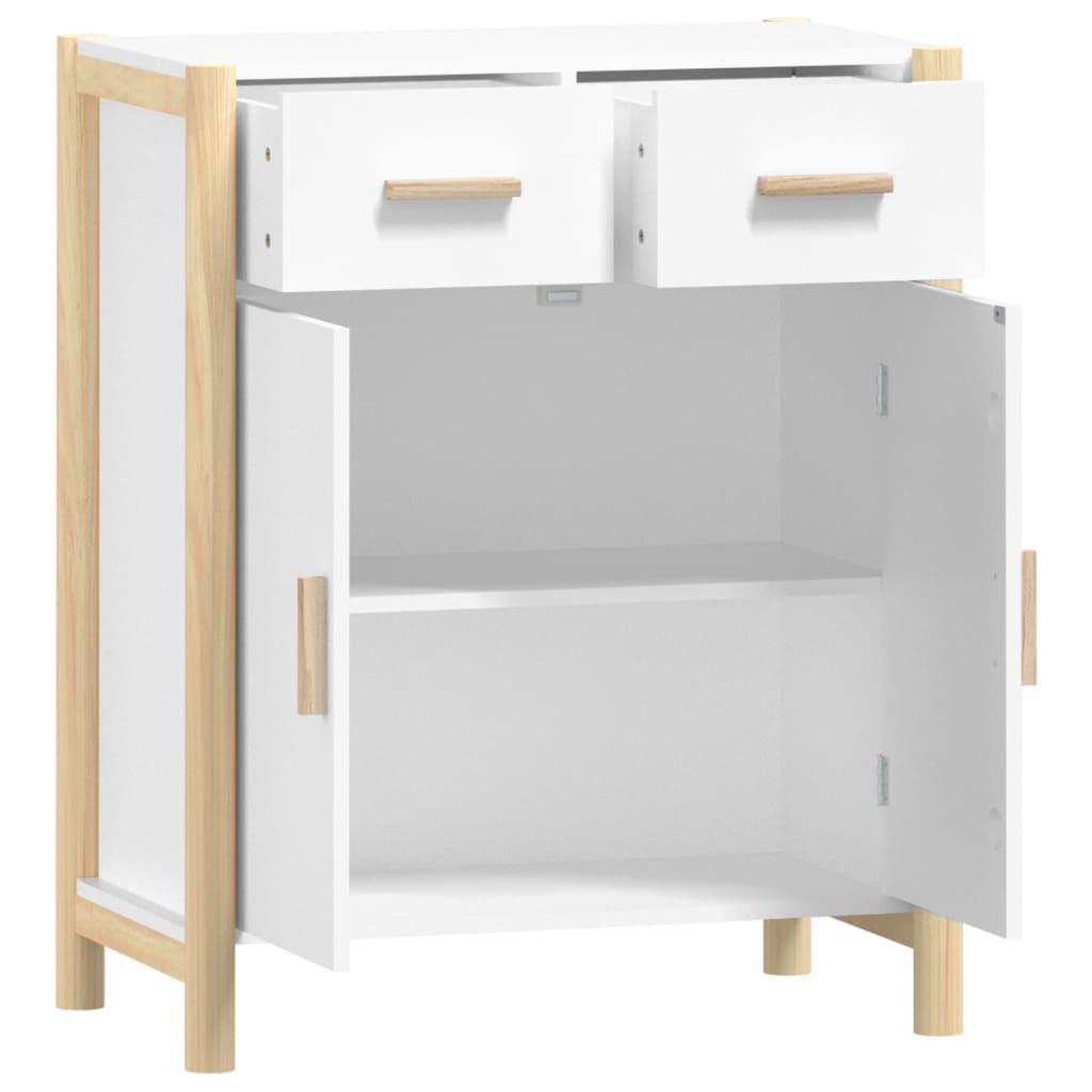 Sideboard White 62x38x75 cm Engineered Wood