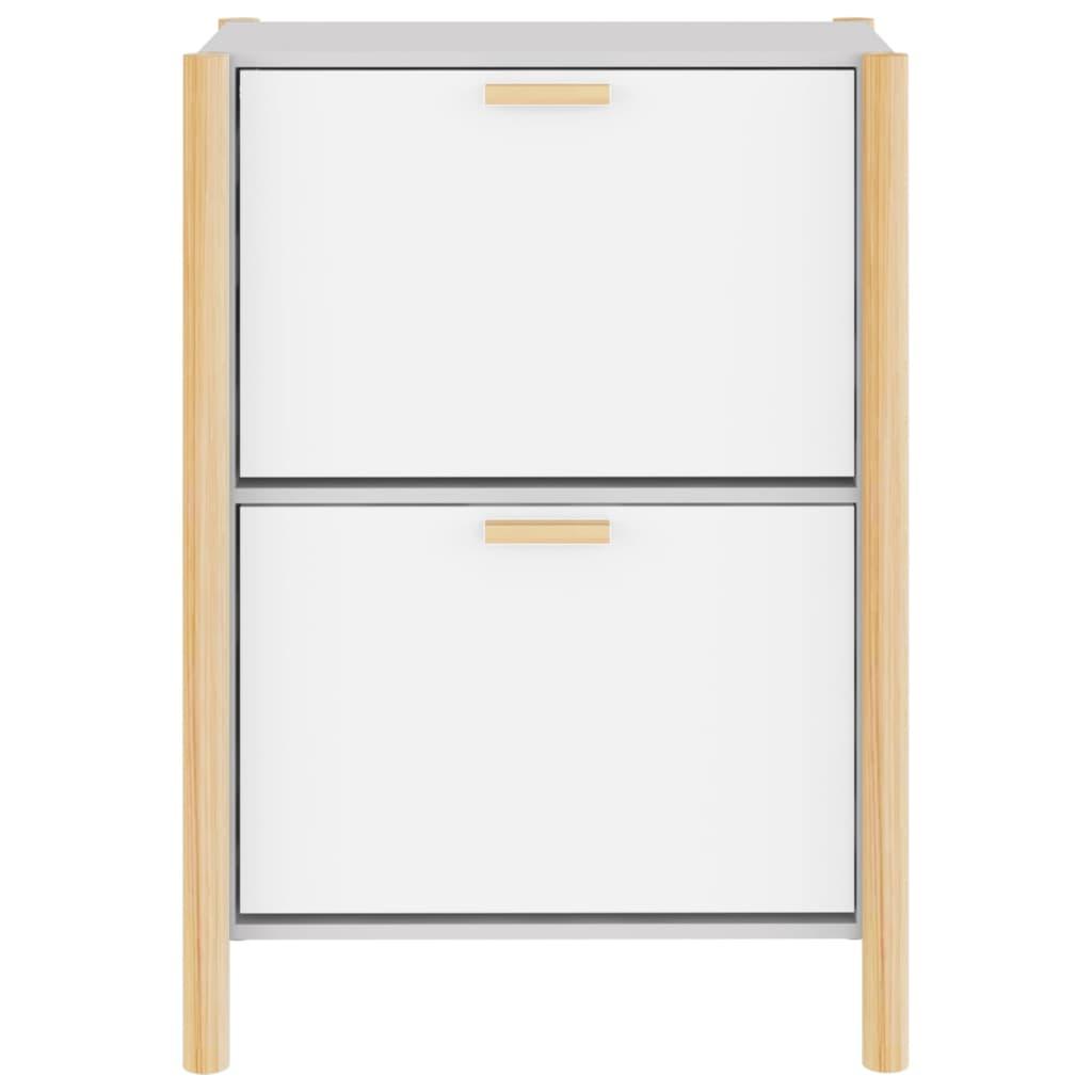 Shoe Cabinet White 57.5x33x80 cm Engineered Wood