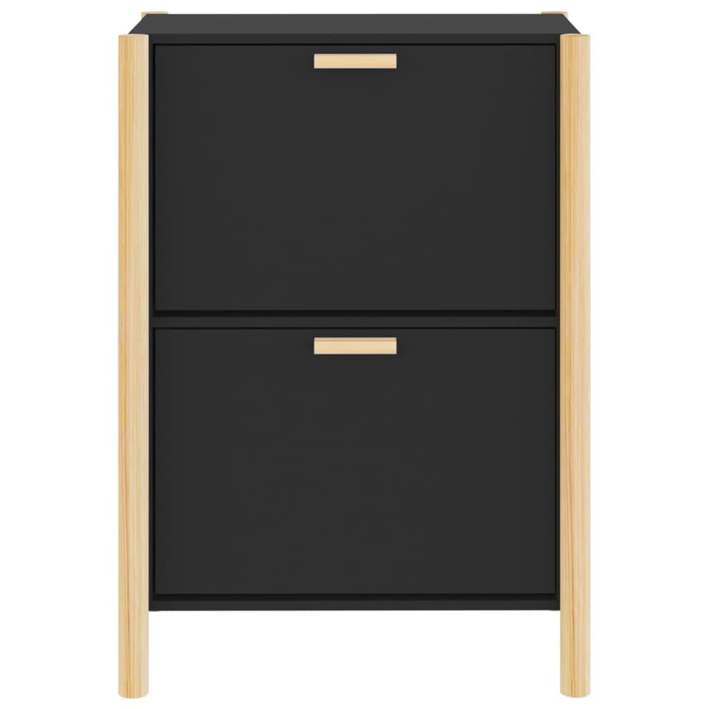 Shoe Cabinet Black 57.5x33x80 cm Engineered Wood