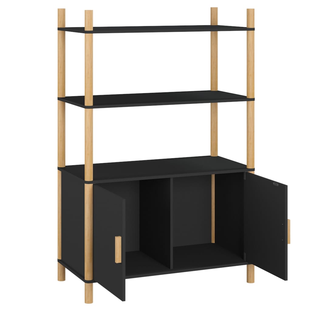 Highboard Black 80x40x121 cm Engineered Wood