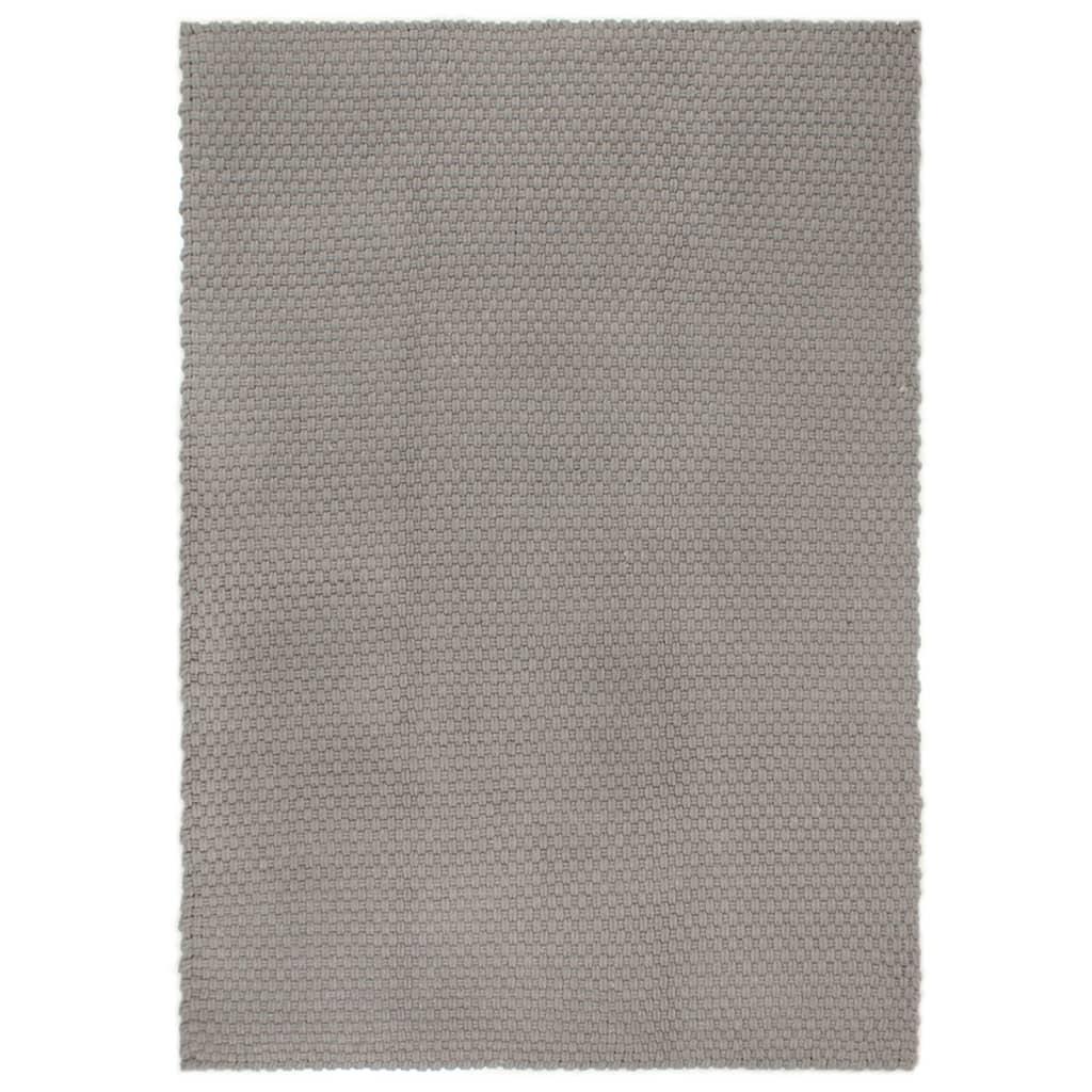 Rug Rectangular Grey 160x230 cm Cotton