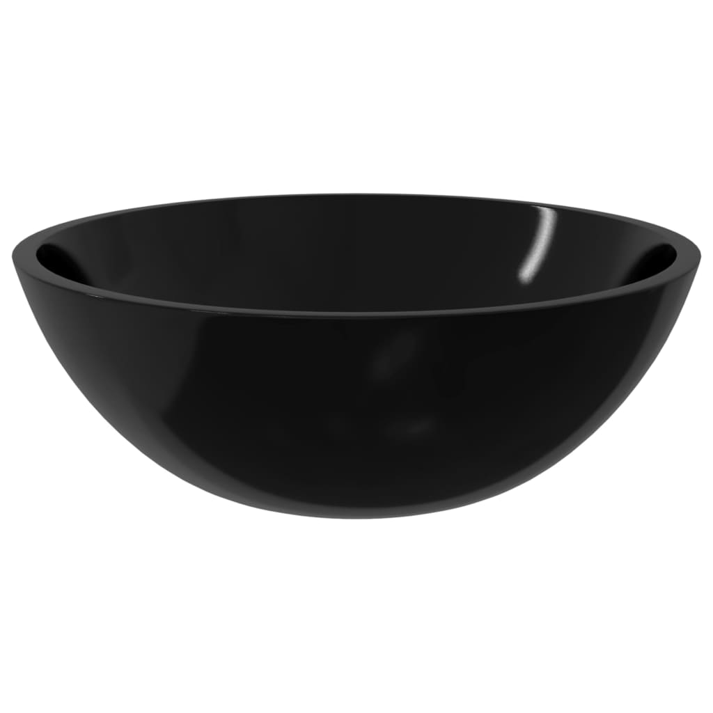 Basin Glass 50x37x14 cm Black