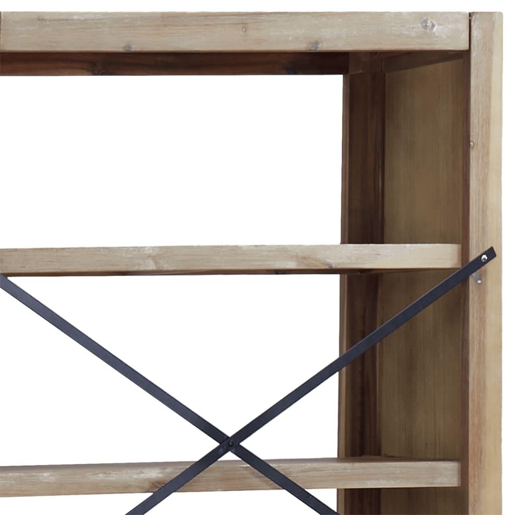 7-Tier Bookcase 80x30x200 cm Solid Wood Acacia