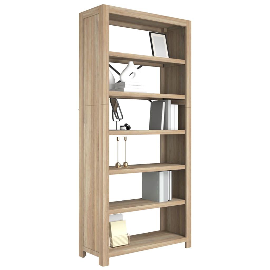 6-Tier Bookcase 80x30x170 cm Solid Wood Acacia
