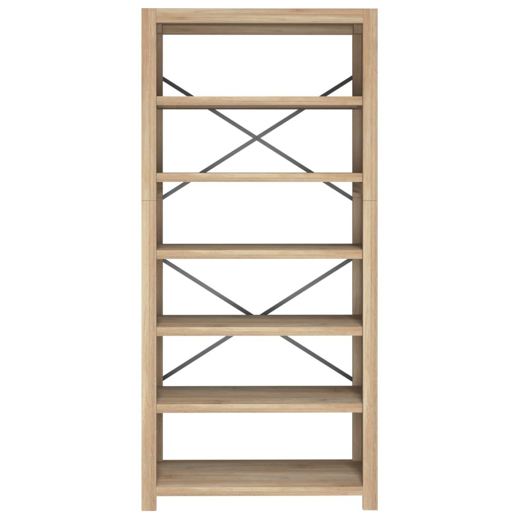 6-Tier Bookcase 80x30x170 cm Solid Wood Acacia