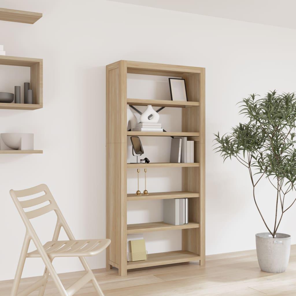 6-Tier Bookcase 80x30x170 cm Solid Wood Acacia