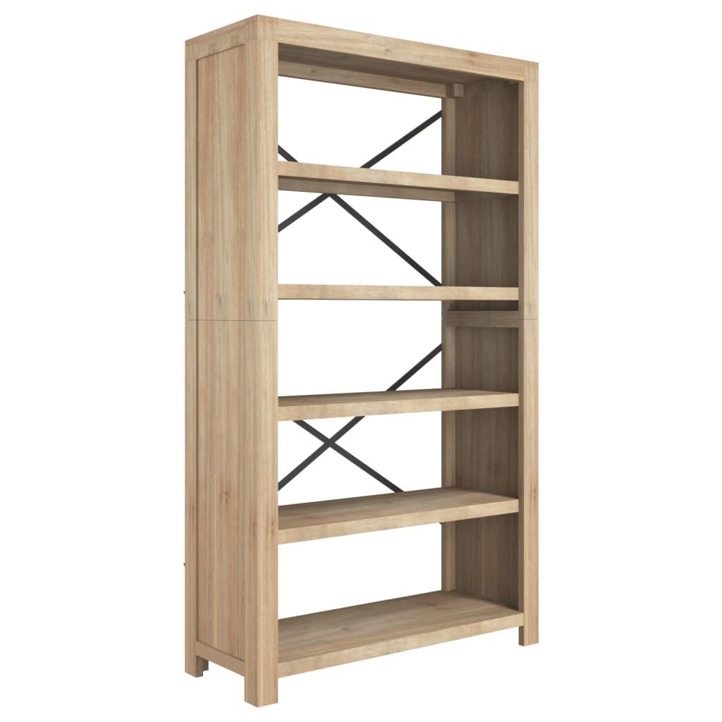 5-Tier Bookcase 80x30x140 cm Solid Wood Acacia