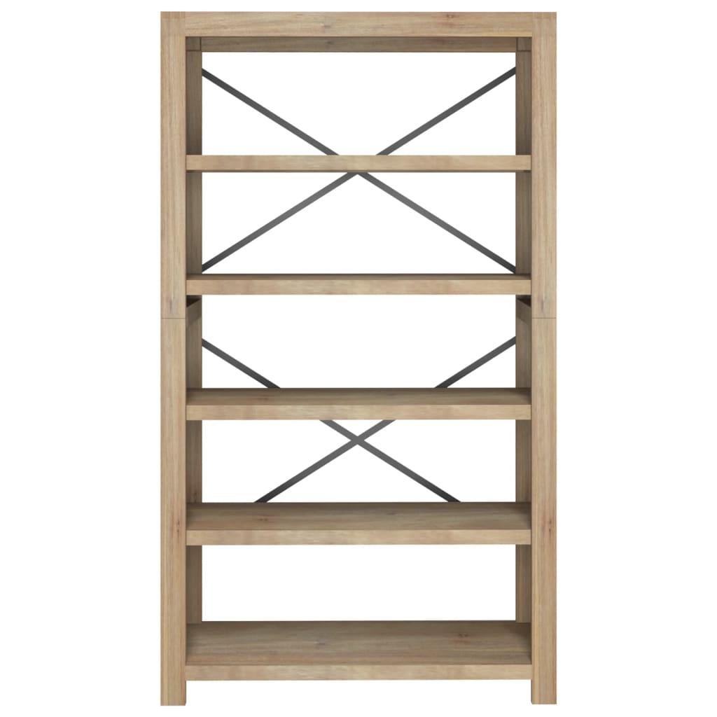 5-Tier Bookcase 80x30x140 cm Solid Wood Acacia