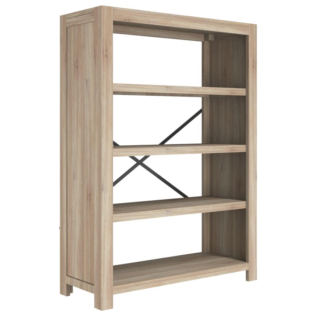 4-Tier Bookcase 80x30x110 cm Solid Wood Acacia