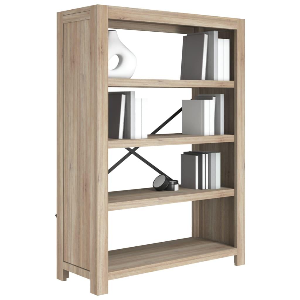 4-Tier Bookcase 80x30x110 cm Solid Wood Acacia