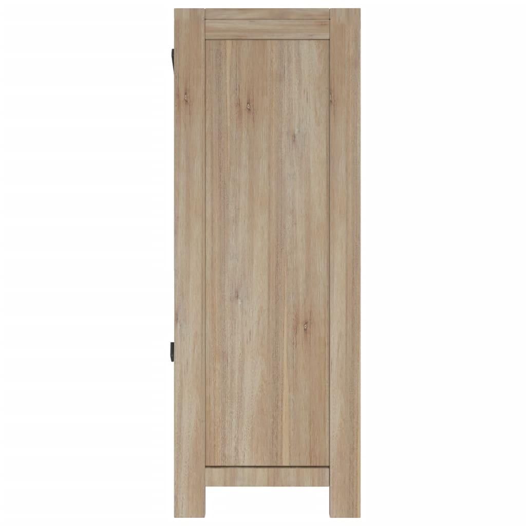 3-Tier Bookcase 80x30x80 cm Solid Wood Acacia