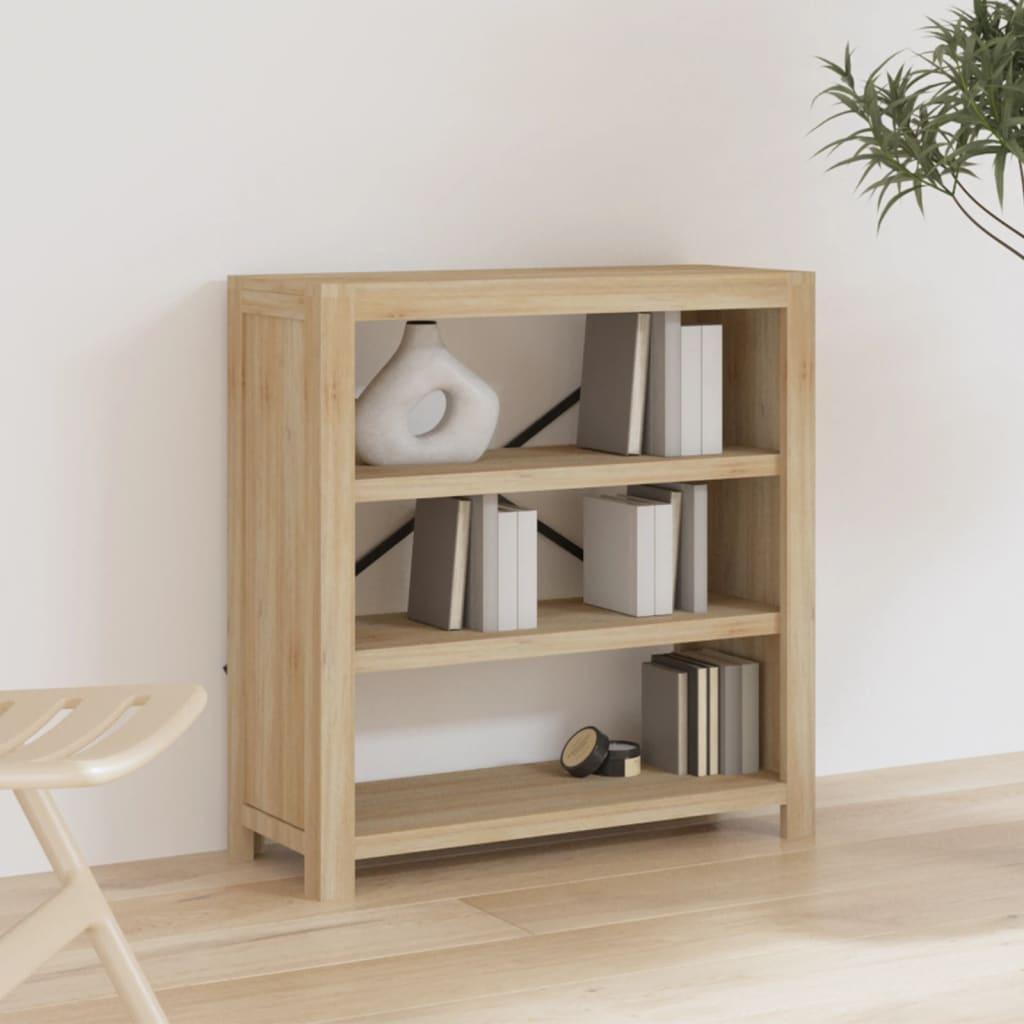 3-Tier Bookcase 80x30x80 cm Solid Wood Acacia